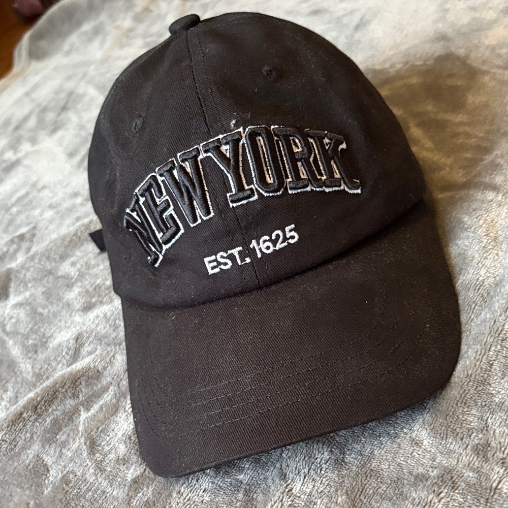 Black New York Embroidered Cap